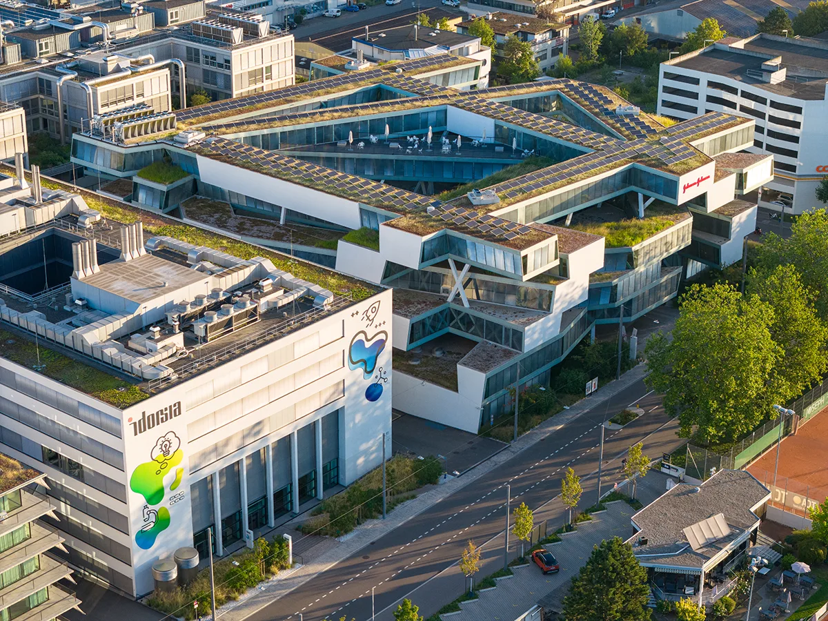 Aerial view, Bachgraben Innovation District